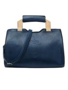 Romwe Metal Handle Embossed Handbag