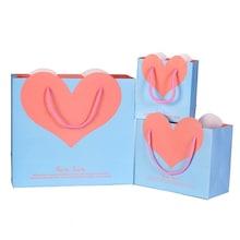 Romwe Contrast Heart Paper Storage Bag 3pcs
