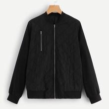 Romwe Zip-up Front Jacket