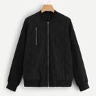 Romwe Zip-up Front Jacket