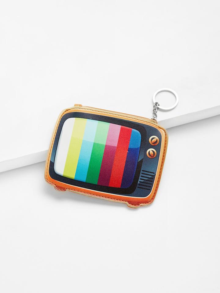 Romwe Tv Shaped Card Pouch