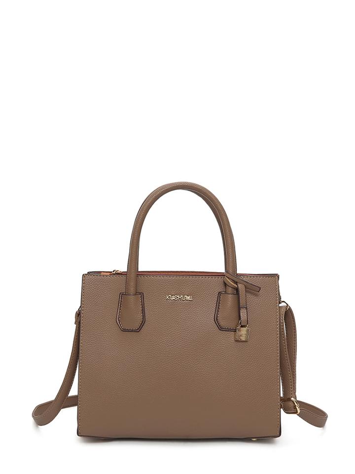 Romwe Lock Pendant Handbag With Strap