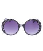 Romwe Lenses Leopard Round Sunglasses