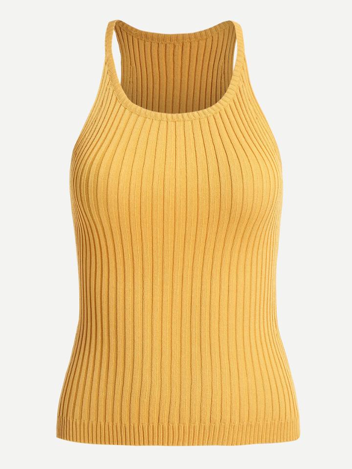 Romwe Ribbed Knit Top