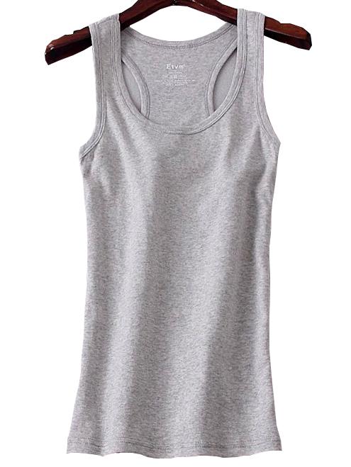 Romwe Y-back Grey Tank Top