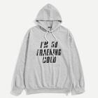 Romwe Guys Letter Front Drawstring Hoodie