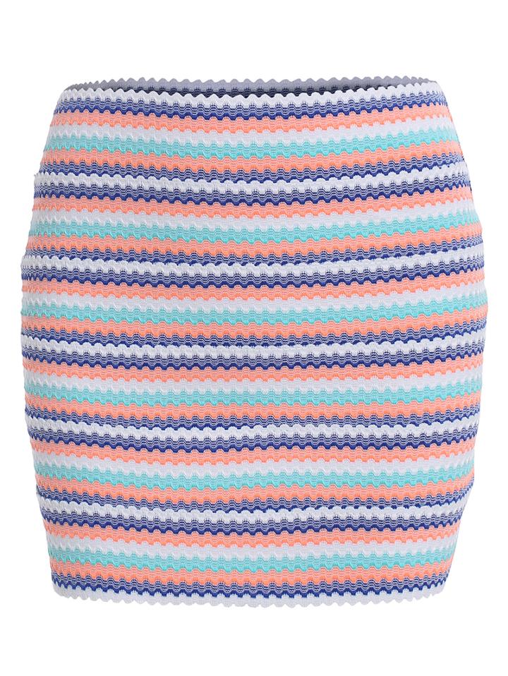Romwe Striped Bodycon Skirt