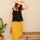 Romwe Guipure Lace Trim Tank Top