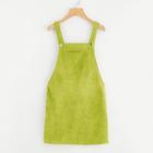 Romwe Neon Lime Pocket Front Cord Pinafore Dress