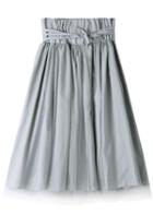Romwe High Waist Mesh Grey Skirt