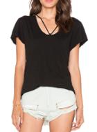 Romwe With Strap Loose T-shirt