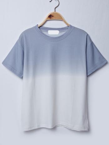 Romwe Grey Ombre Drop Shoulder T-shirt