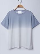 Romwe Grey Ombre Drop Shoulder T-shirt