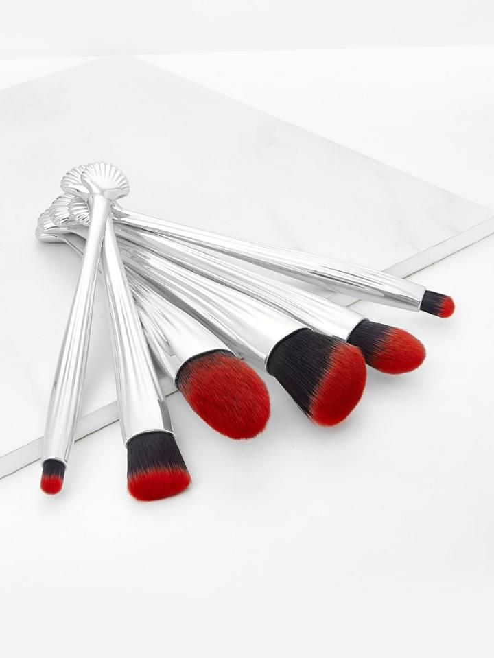 Romwe Shell Detail Makeup Brush 6pcs