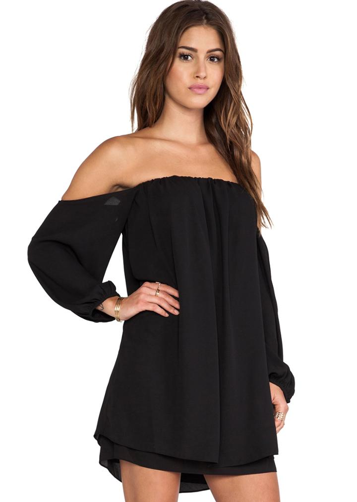 Romwe Off-shoulder Backless Loose Dress