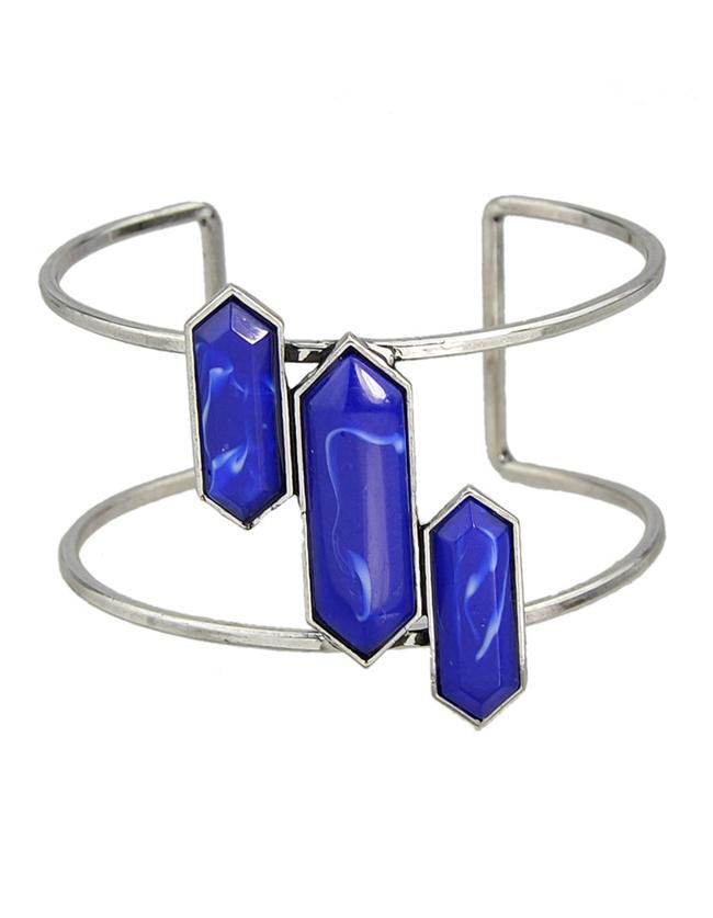 Romwe Blue Big Cuff Turquoise Bracelet
