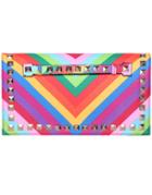 Romwe Color-block With Rivet Clutch Bag