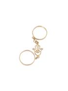 Romwe Gold Chain Long Ring