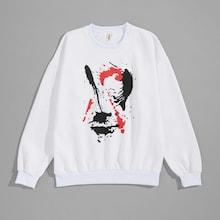 Romwe Men Paint Splatter Pattern Sweatshirt