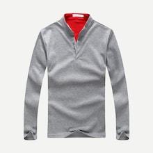 Romwe Men Plain Polo Shirt