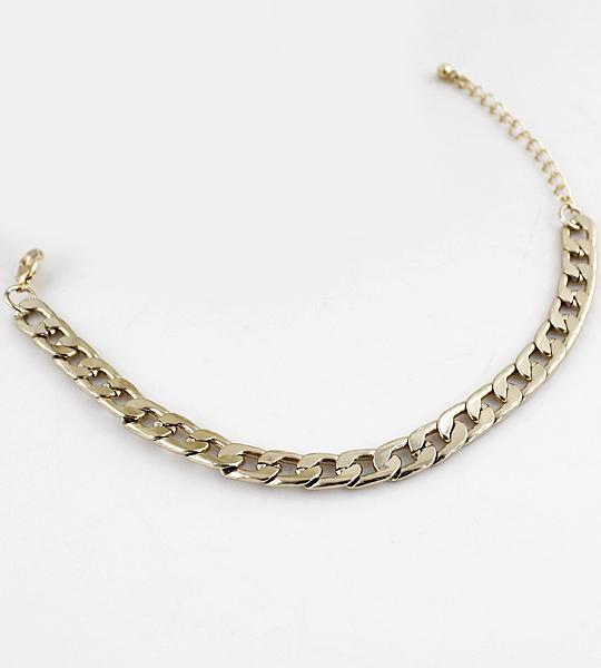 Romwe Gold Chain Link Bracelet