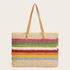 Romwe Colorful  Straw Tote Bag