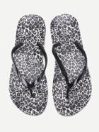 Romwe Leopard Pattern Flip Flops