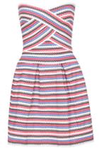 Romwe Strapless Striped Flare Dress