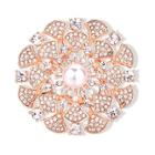 Romwe Rhinestone Engraved Round Scarf Clip