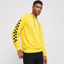 Romwe Guys Plaid Panel Hoodie