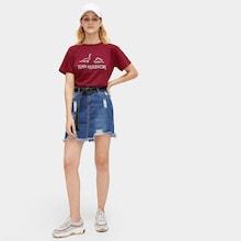 Romwe Animal And Letter Print Tee