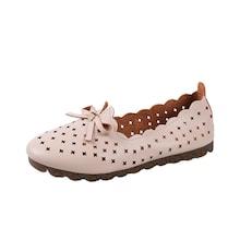 Romwe Laser Cut Scalloped Trim Ballet Flats