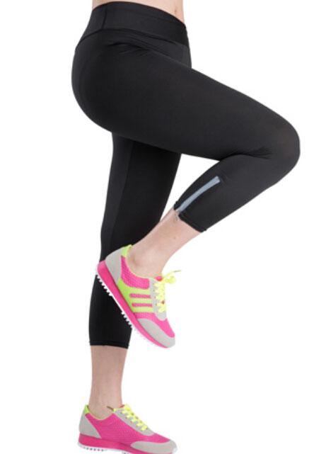 Romwe Elastic Waist Zipper Hem Black Legging