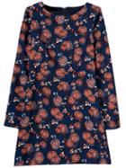 Romwe Florals Cut Out Back Straight Dress