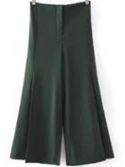 Romwe Wide Leg Green Pant