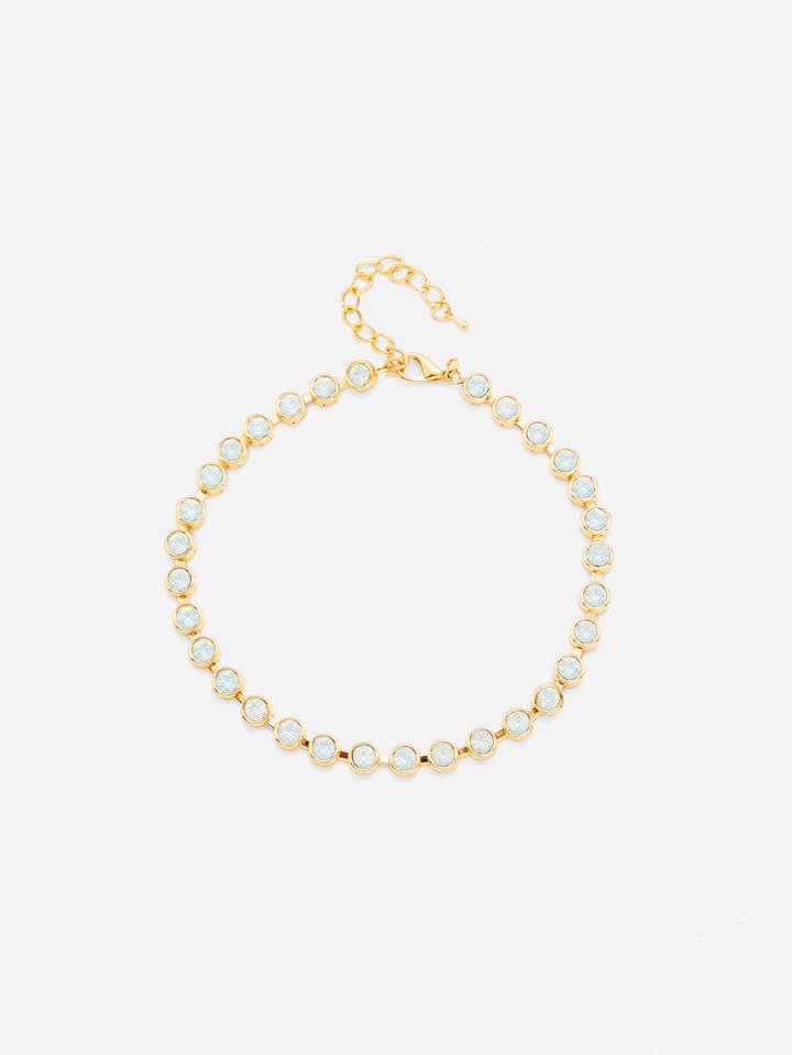 Romwe Crystal Beaded Choker