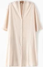 Romwe V Neck Long Sleeve With Buttons Apricot Blouse