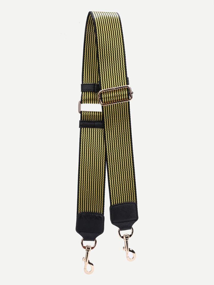 Romwe Pinstriped Design Bag Strap