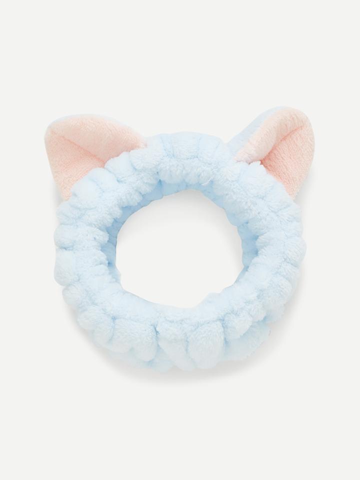 Romwe Two Tone Headband With Cat Ear