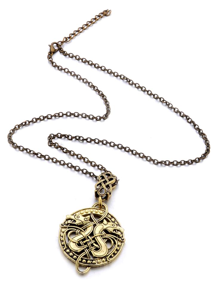 Romwe Retro Pendant Chain Necklace