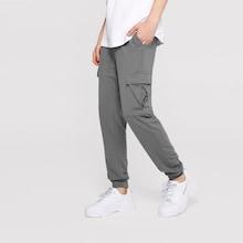 Romwe Guys Pocket Patched Drawstring Waist Sweat Pants