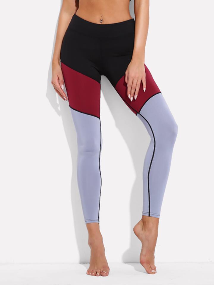 Romwe Cut & Sew Gym Leggings