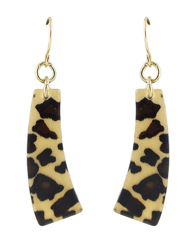 Romwe New Model Resin Leopard Women Long Drop Earrings
