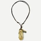 Romwe Men Letter Engraved Skateboard Necklace