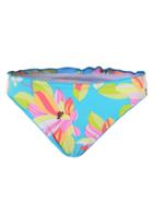 Romwe Calico Print Frill Bikini Bottom