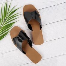 Romwe Solid Pu Slippers