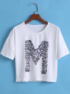 Romwe M Print Loose T-shirt
