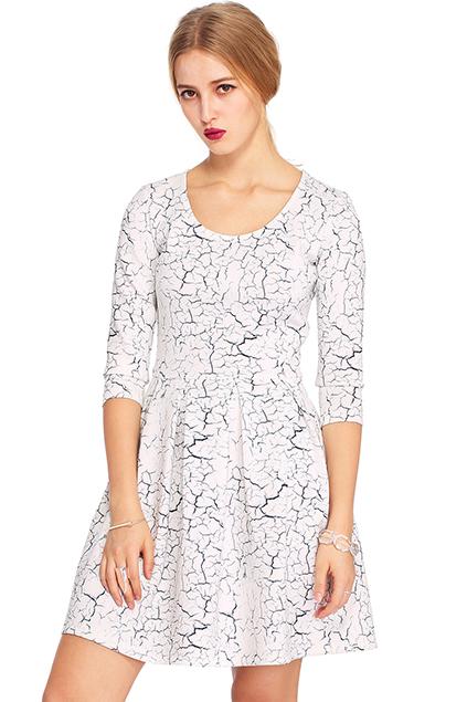 Romwe Crack In Shape Dress