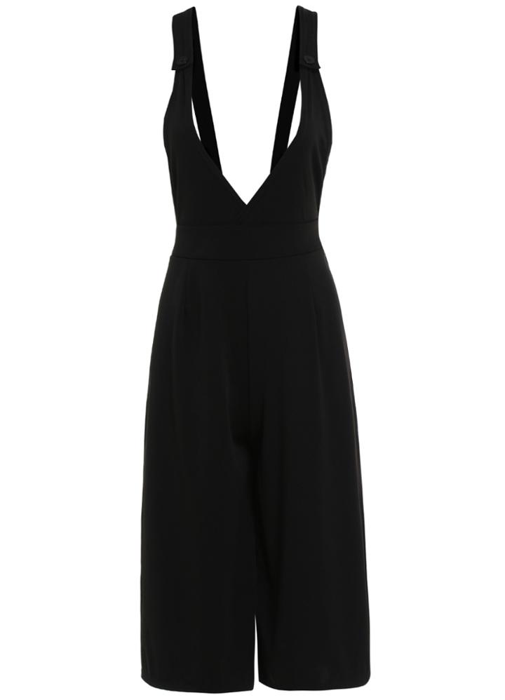 Romwe Deep V Neck Jumpsuit