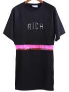 Romwe Round Neck Rich Embroidered Shift Dress